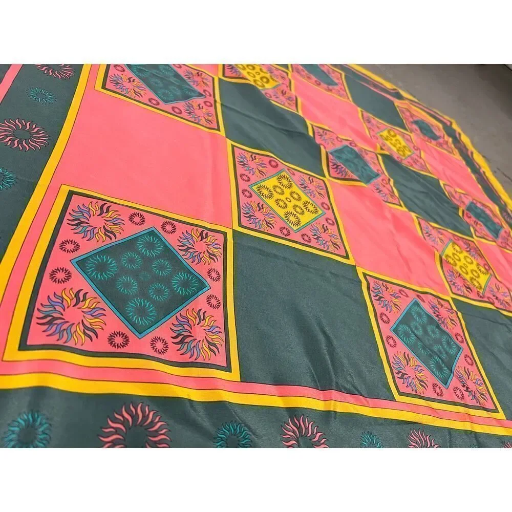 ITALIAN SILK SCARF MUSEE OLYMPIQUE LAUSANNE 100% SILK 13”x13”